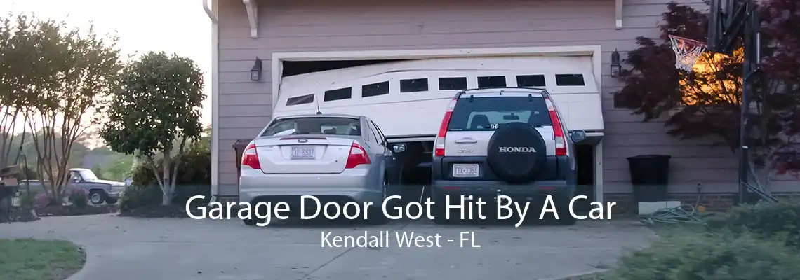 Garage Door Got Hit By A Car Kendall West - FL